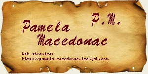 Pamela Macedonac vizit kartica